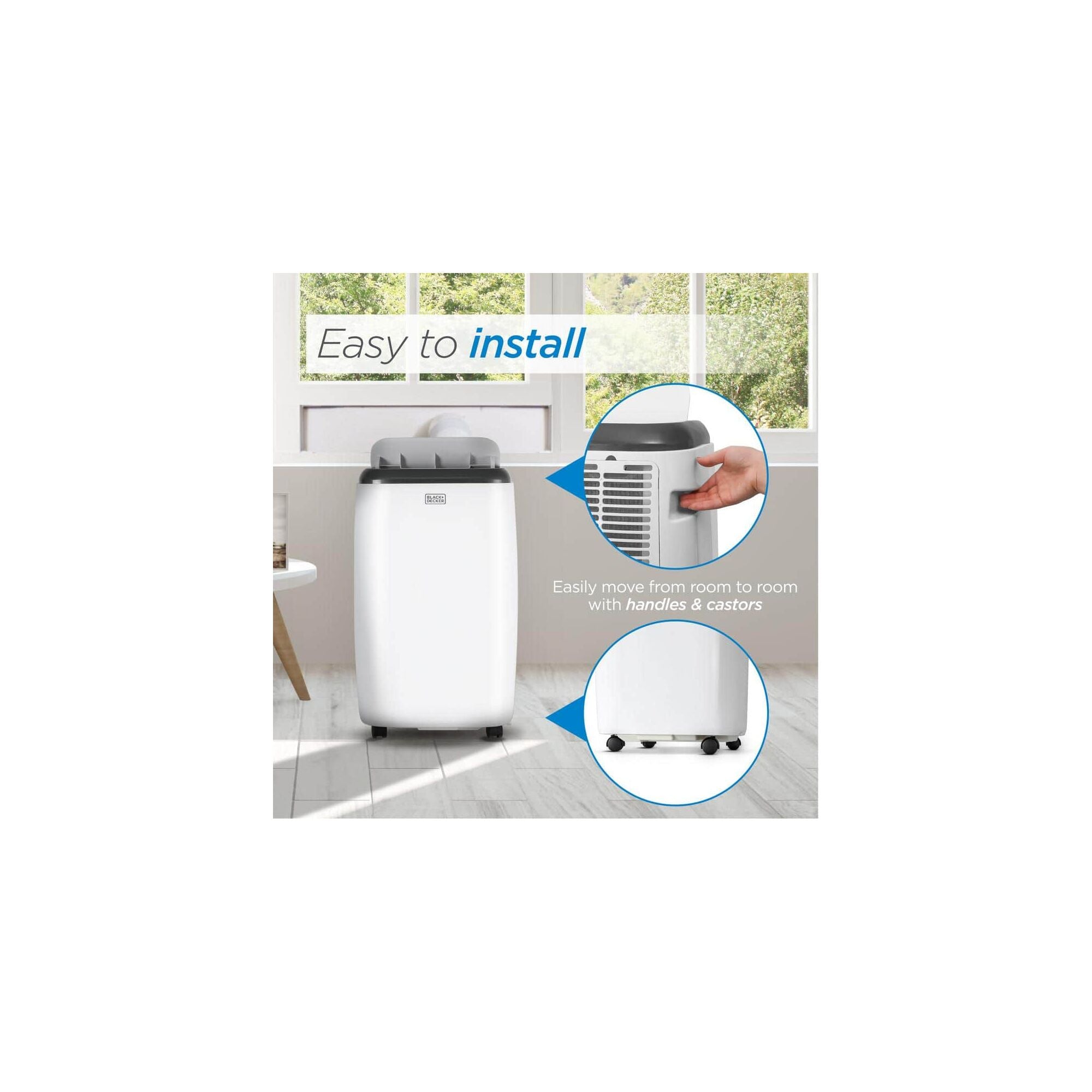 10,000 BTU SACC/CEC (14,000 BTU ASHRAE) Portable Air Conditioner with Remote Control - Image 2